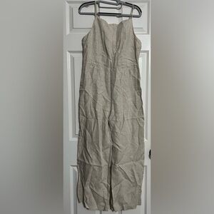 H&M Cream Linen Jumpsuit